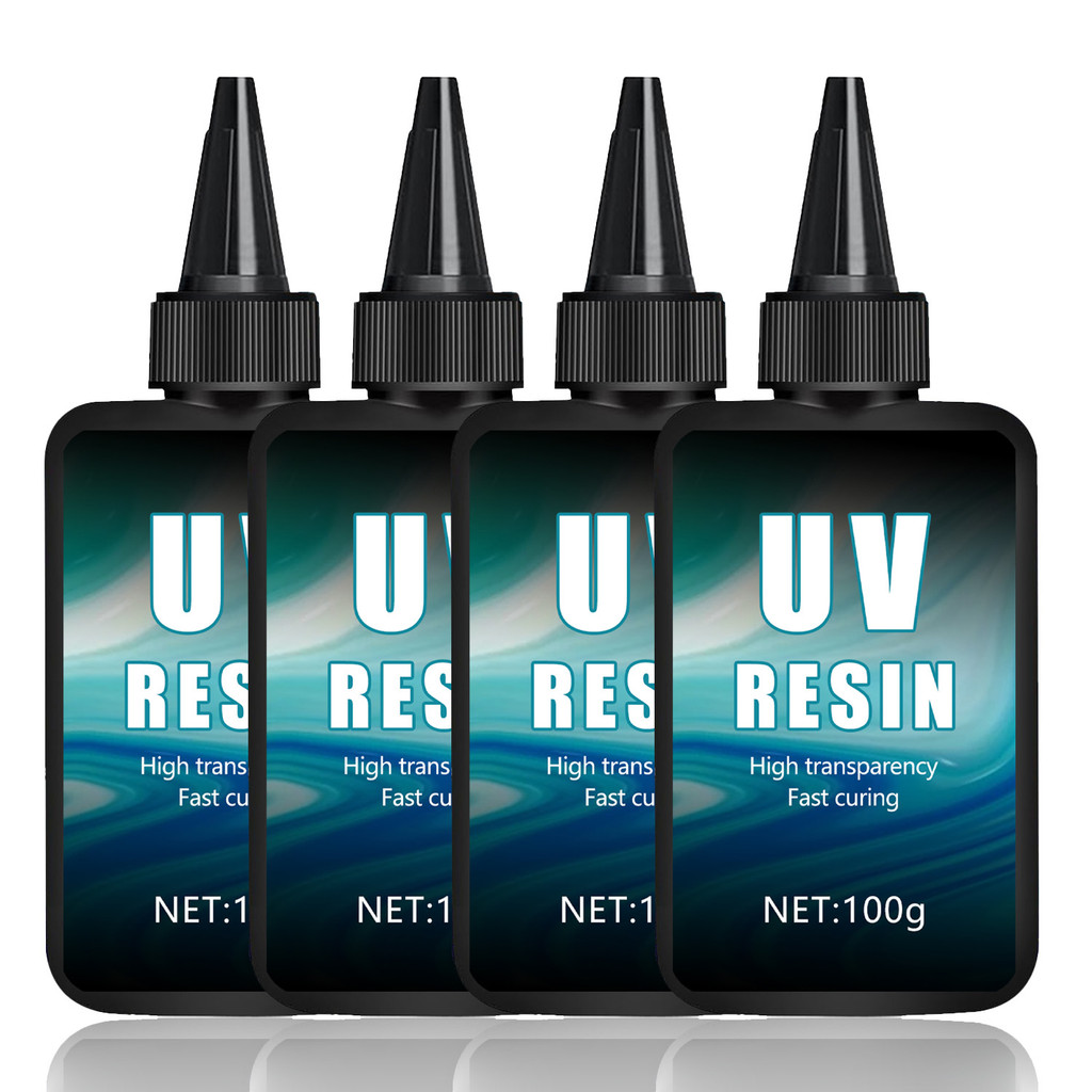 

UV Resin 100-300g/random molds 5pc - Upgraded Hard Type Crystal Clear Ultraviolet Curing UV Epoxy Resin for Craft Jewelry Making