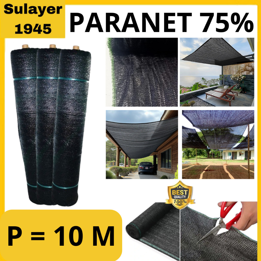 Paranet 75% ( Panjang 10 meter x Lebar 3 meter ) Jaring Paranet - Anti UV