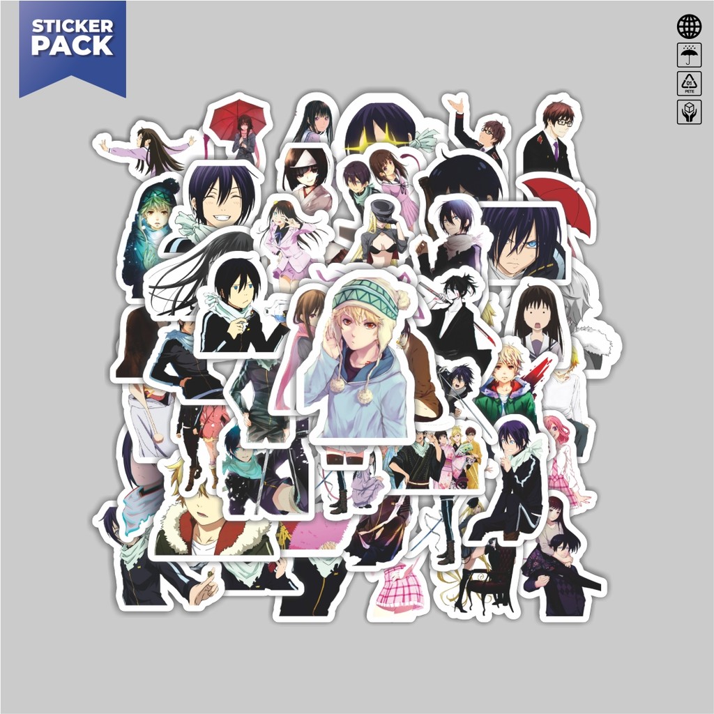 

[100PCS]Stiker Pack Stiker Anime Series Noragami Character Mix 2 Aesthetic Vinyl Anti Air Dekorasi Sticker Laptop Buku Journal Koper Helm Casing HP Gitar Helm Skateboard