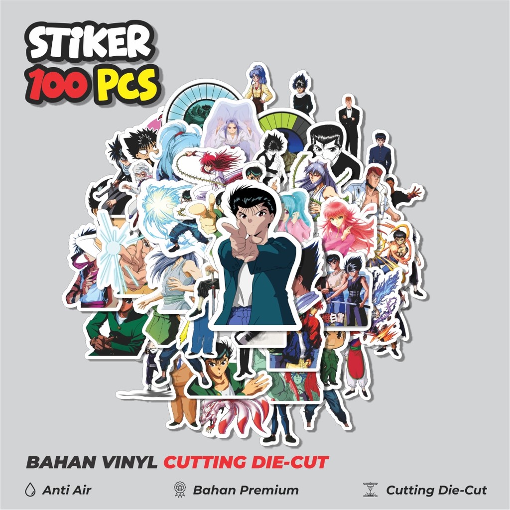 

Terbaru! 50 pcs Stiker Anime Series Yuyu Hakusho Character Mix Dekorasi Lucu Kreatif untuk Notebook, Skateboard, HP