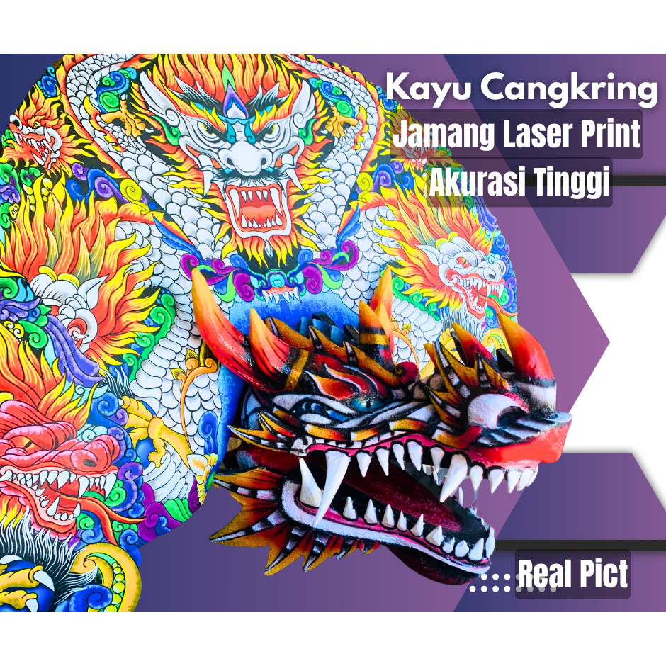 barongan pusat//Barongan Devil Kelas Pentas Laser Print Tahan Air//realpict