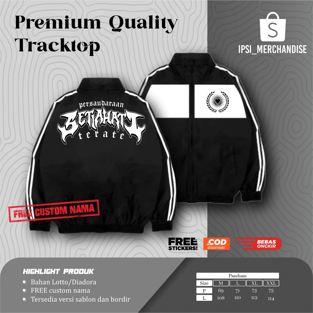 Tracktop Bordir Psht Persaudaraan Setia Hati Terate Free Custom Nama By Ipsi Merchandise