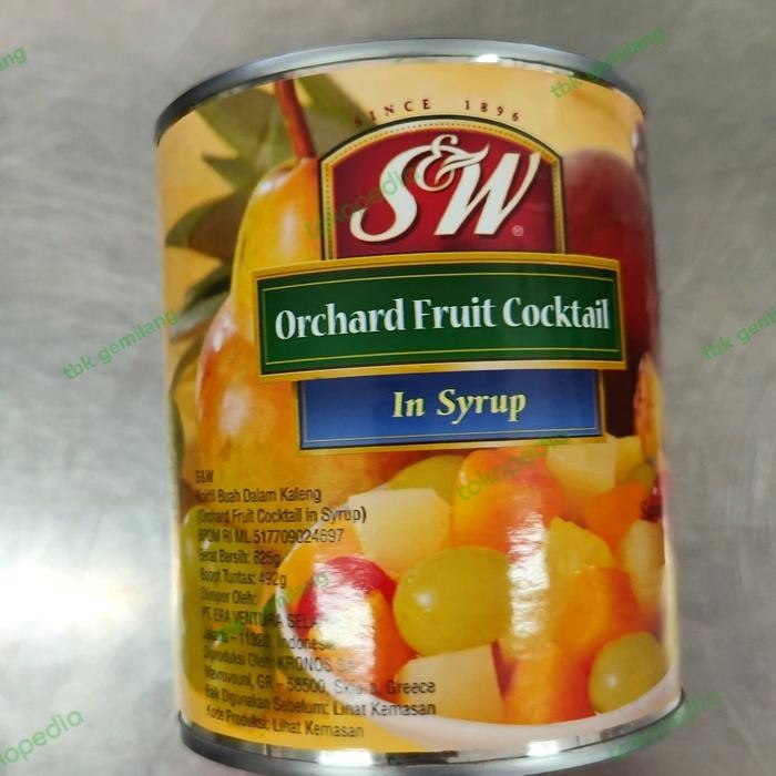 

[TERLARIS] S&W fruit cocktail / peach buah kaleng 825 gr - Peach[TERLARIS ]