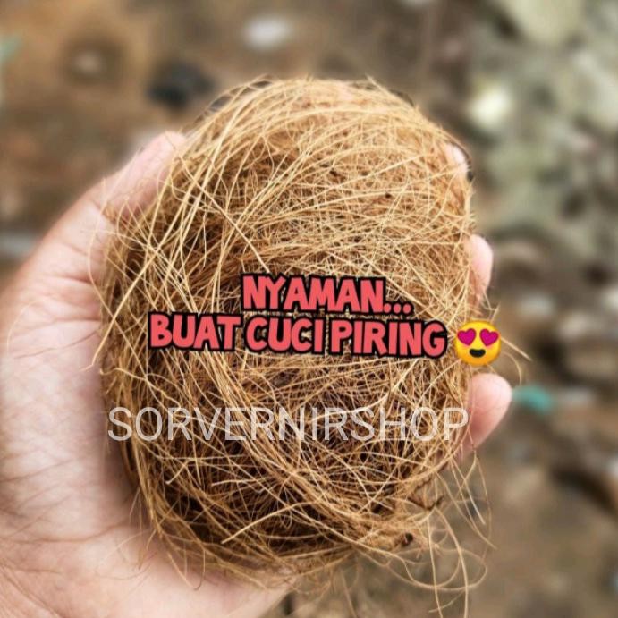 serabut kelapa cuci piring sabut
