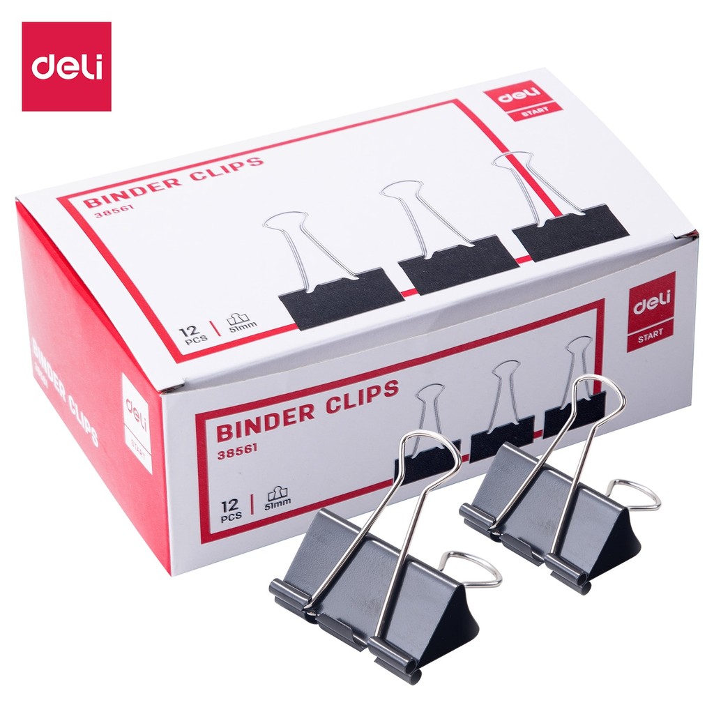 

Deli 1box 51mm Effortless Binder Clip Clamps Long Tail Clip Combination Folder Bookmark Paper Ticket Clip School Office Supplies