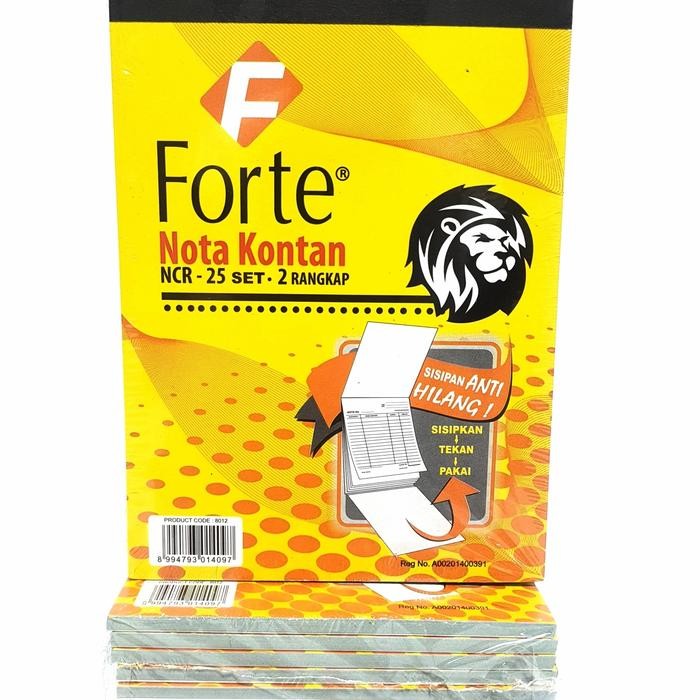 

Nota Kontan FORTE 1 atau 2 Ply | Rangkap Putih Merah | Buku Nota Kontan 1 Pack isi 10 pcs