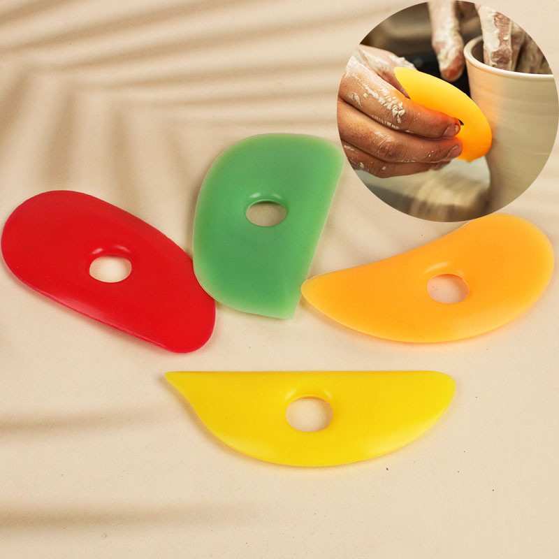

Silicone Sculpting Tools for Pottery Clay Trimming, Ceramic Carving Scrapers, Multi-Purpose Art Craft Modeling Painting Kit