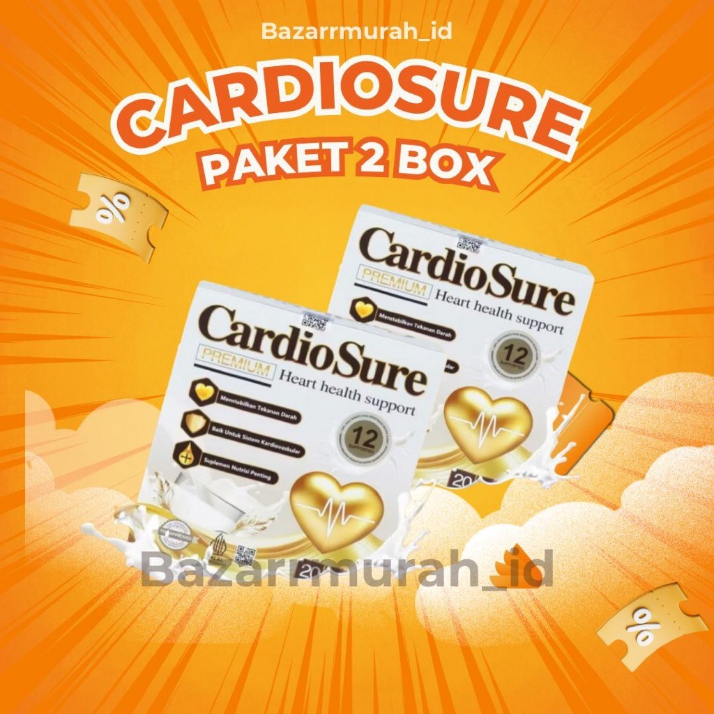 

TERLARIS CARDIOSURE MILK PAKET 2 BOX - SUSU OBAT HIPERTENSI JANTUNG STRUK KOLESTROL ASAM URAT ASLI