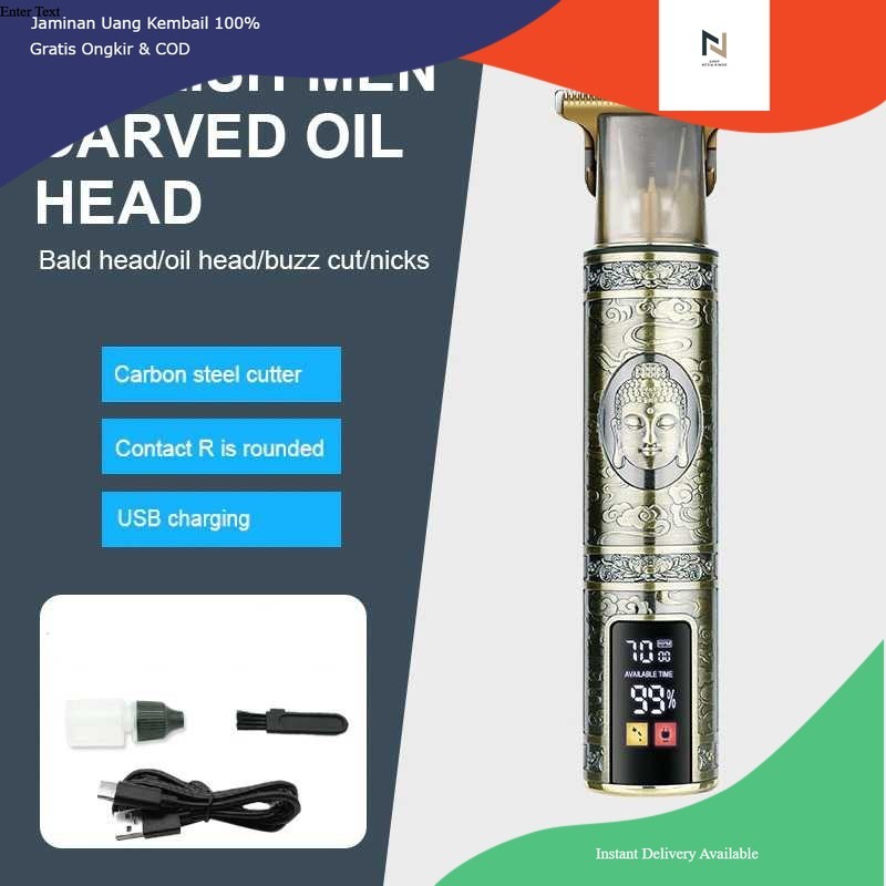 OIMG Alat Cukur Rambut Elektrik Hair Clipper Trimmer Model Buddha - T9