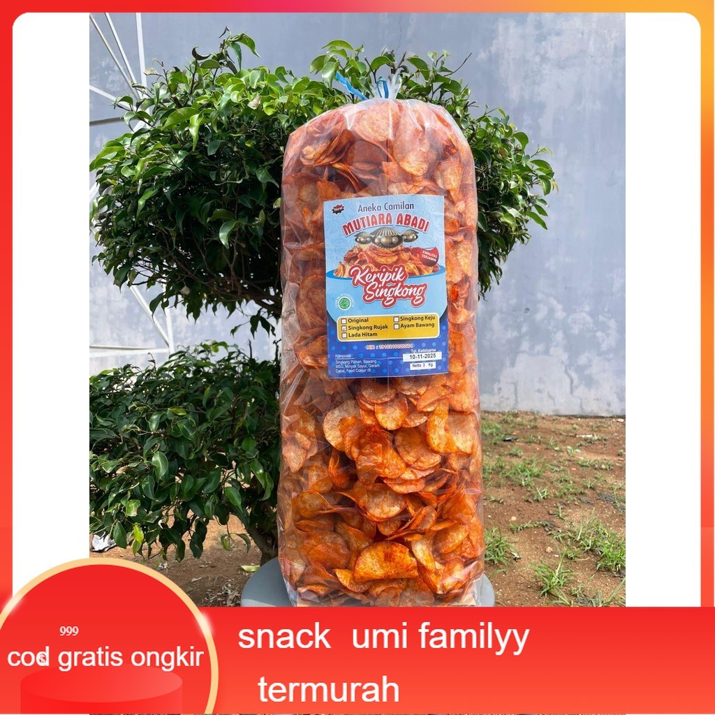 

(Bayar Dit Tempat) Keripik Kripik Singkong Bumbu Rujak 1kg Mutiara Abadi Termurah