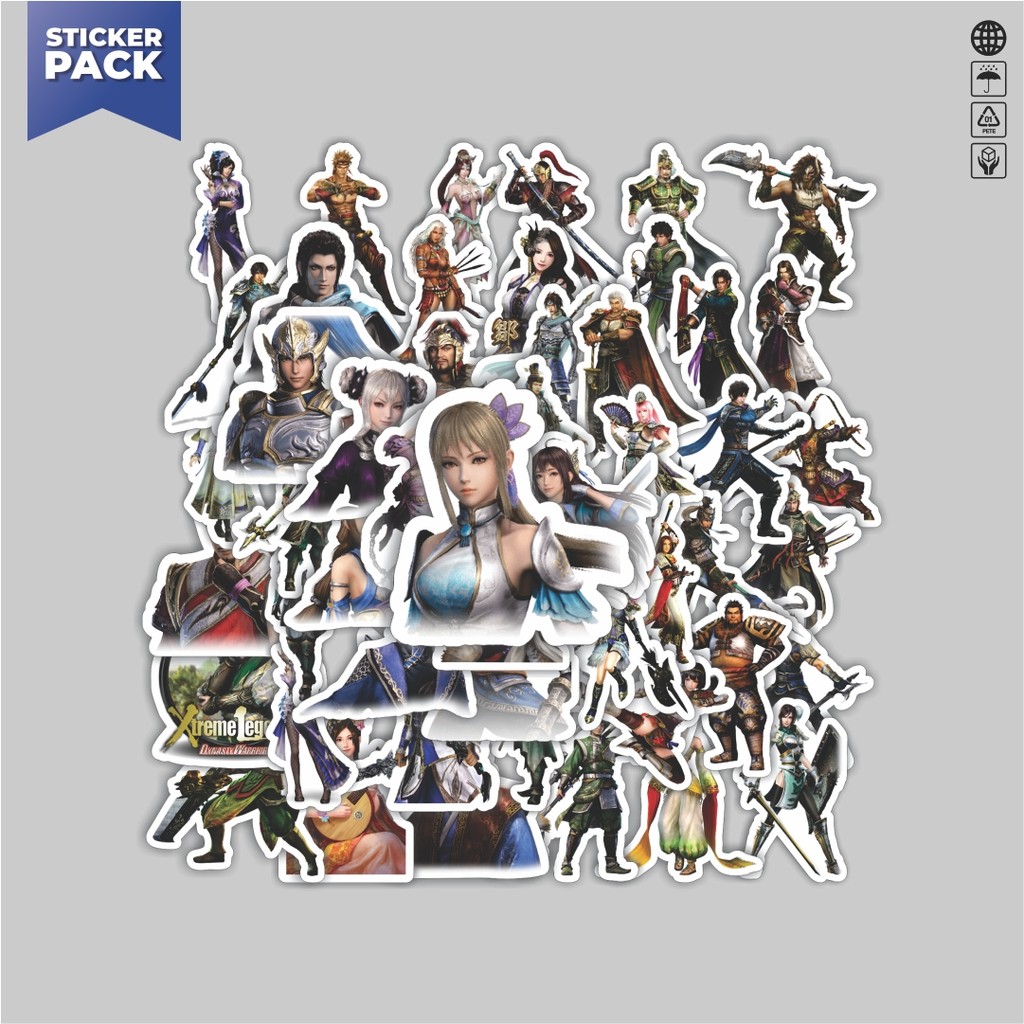 

[100PCS]Stiker Pack Stiker Gamae Series Dynasty Warriors Character Mix 2 Aesthetic Vinyl Anti Air Dekorasi Sticker Laptop Buku Journal Koper Helm Casing HP Gitar Helm Skateboard