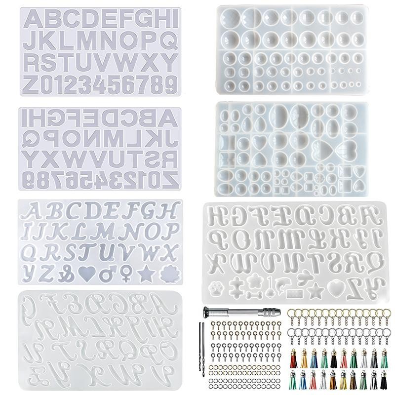 

Alphabet Epoxy Resin Mold Mixed Style Letters Number Birthday Candle Silicone Mold DIY Keychain Pendant Jewelry Making Tools Kit