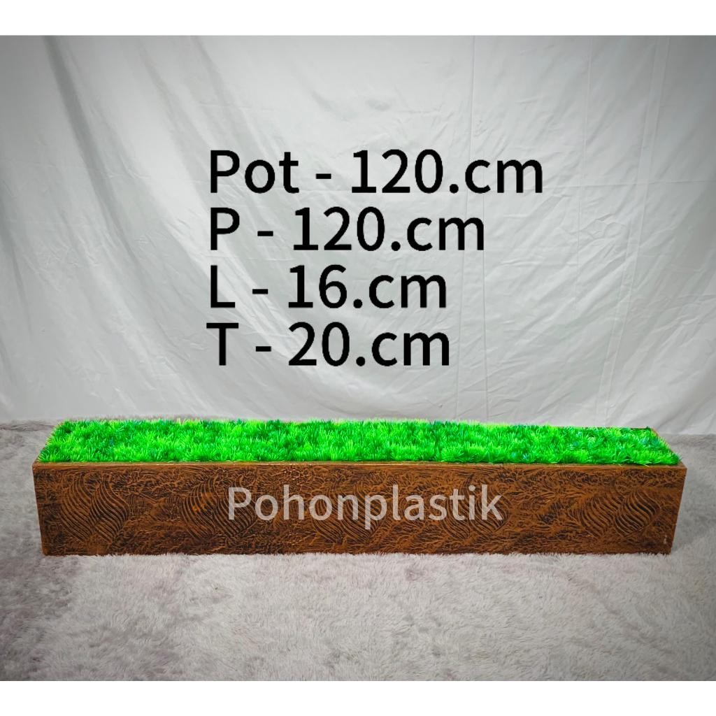 NEW PRODUK pot partisi persegi panjang 50cm - 75cm - 100cm - 120cm / Vas Bunga / pot kayu / pot panj