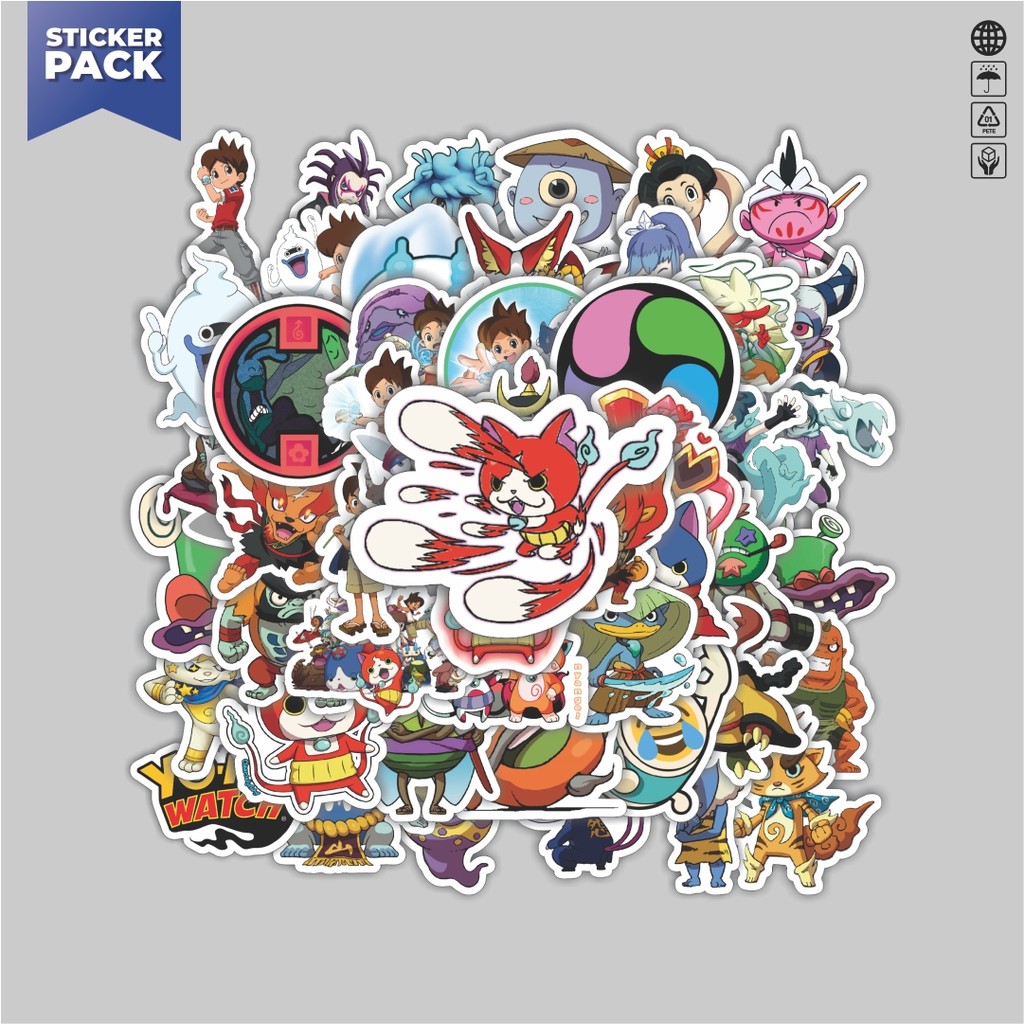 

[100PCS]Stiker Pack Stiker Game Series Yokai Watch Mix 2 Aesthetic Vinyl Anti Air Dekorasi Sticker Laptop Buku Journal Koper Helm Casing HP Gitar Helm Skateboard