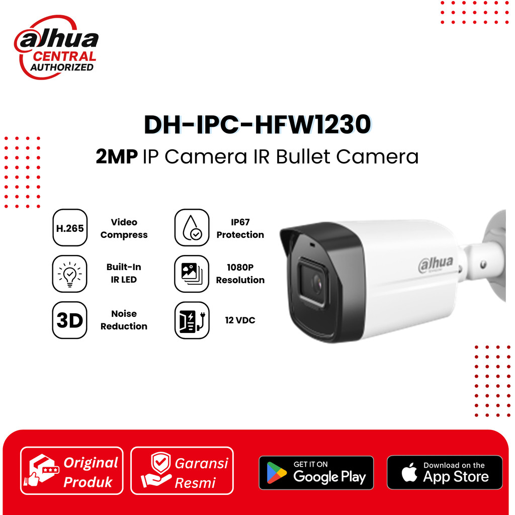 Dahua IPC-HFW1230 IP Kamera POE Camera Outdoor