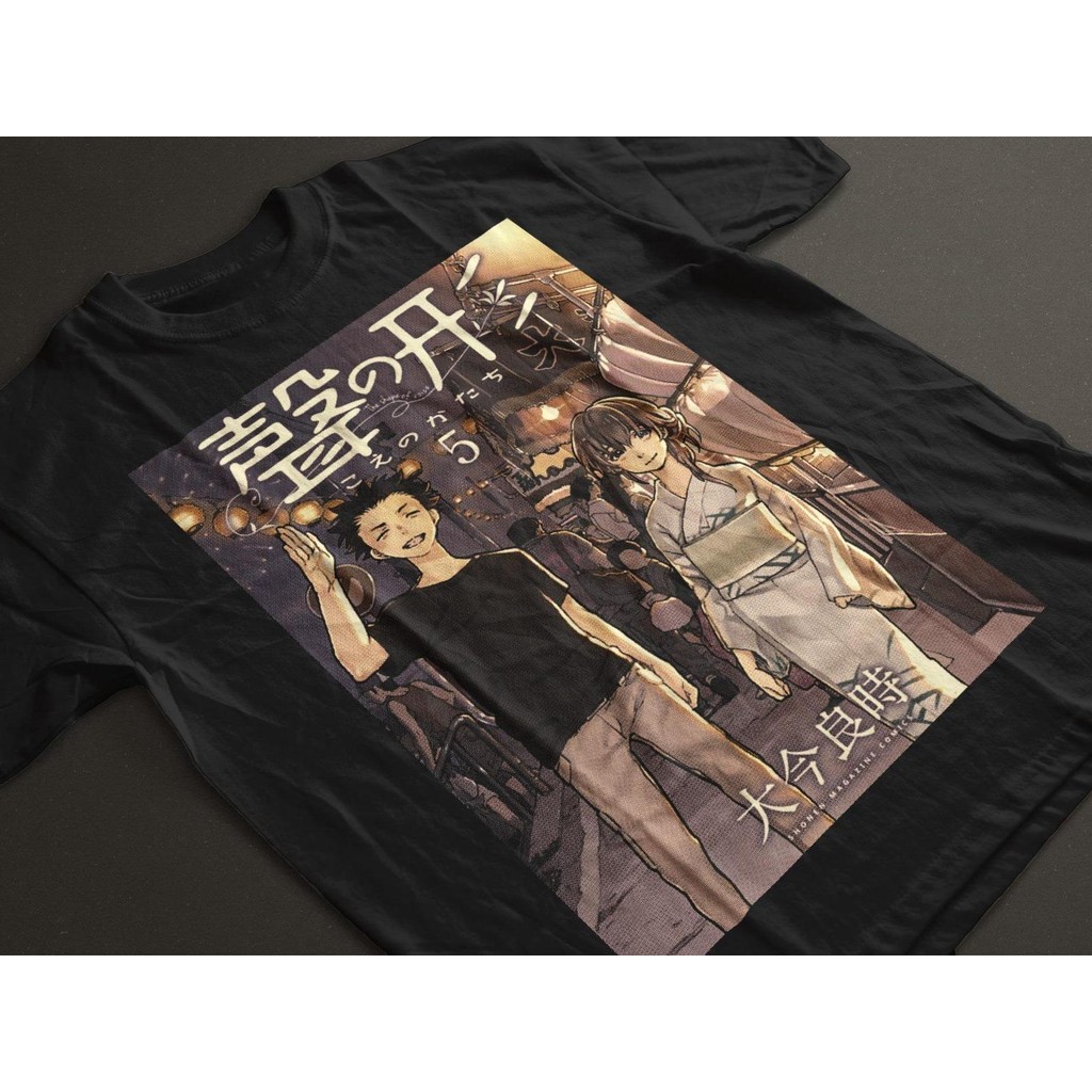 Juinka ID Kaos Tshirt Baju Anime Jepang Koe no Katachi Raster Retro (S-4XL)