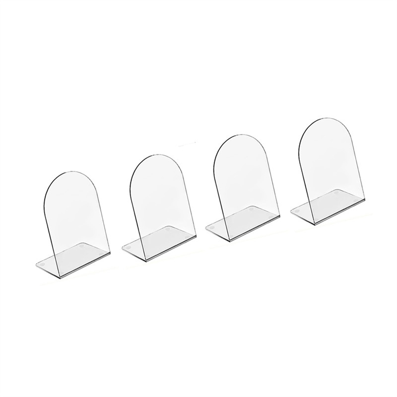 

ABKS-Acrylic Book Ends For Book Shelves Bookends Non-Skid Book End Clear Bookends For School Library And Desktop Organizer