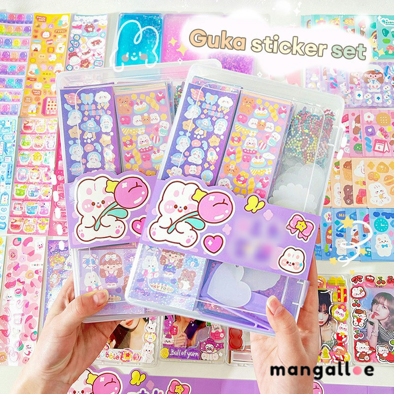 

[COD] Girls Children Sticker Stickers Scrapbook DIY Set Toys Material Package Creative -MG