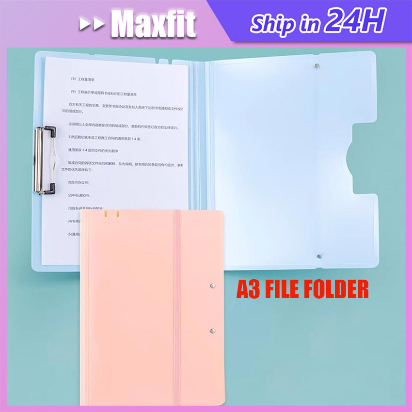 Map Kertas Wadah Jepitan Penyimpanan Dokumen /Map Organizer A3 Tebal / Clip File Map Jepit Inner Tal