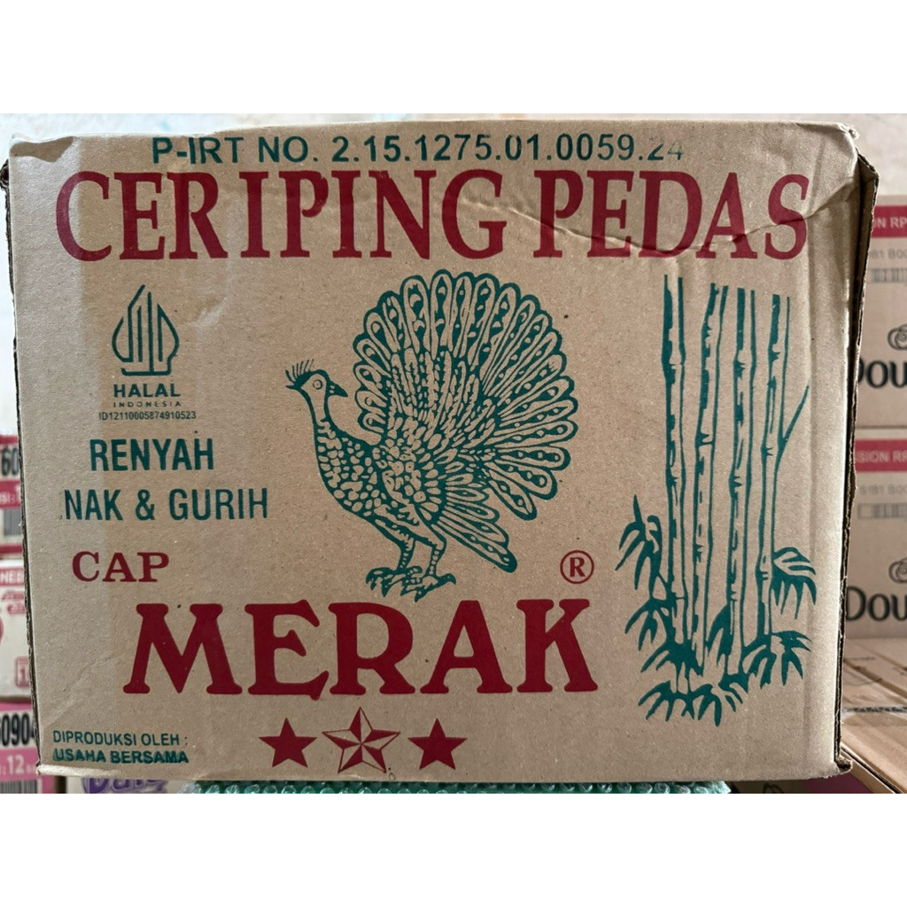 

Ceriping Pedas cap Merak 400 gram @ 20 bks / 1 dus