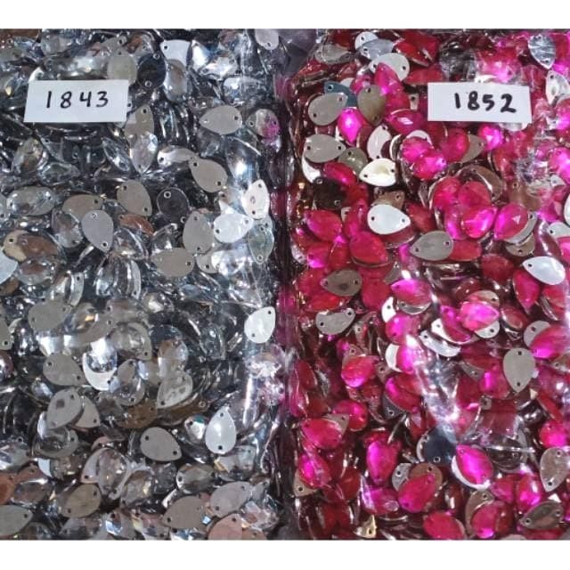 

Diamond Tetes / Tears 10*14 mm (Rhinestone) - PACK (isi +/- 2000 pcs) - 1834