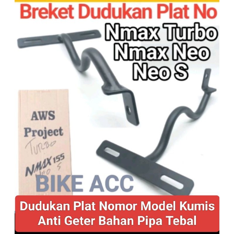 Breket Dudukan Plat Nmax Turbo Nmax Neo S Techmax Original AWS