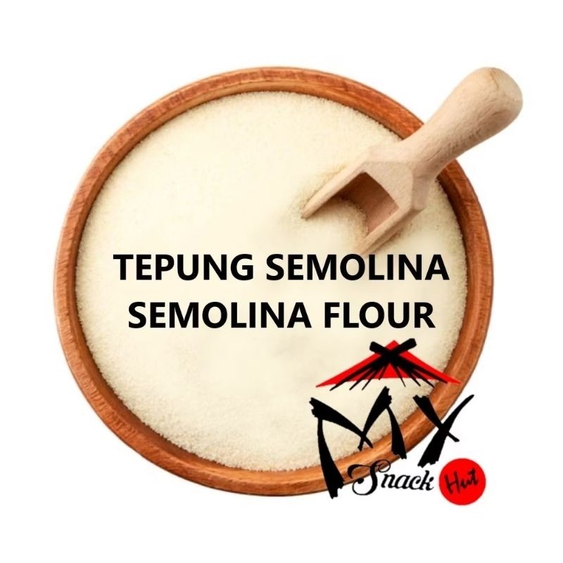 

TEPUNG SEMOLINA 100GR DURUM WHEAT HARD GANDUM KERAS PIZZA SOOJI RAVA SAMID PASTA FLOUR GARING MURNI