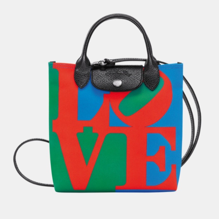 Original 2025 New LX  Counter Latest Three Colors Two Sizes Lady's Longchamp x Robert Indiana Canvas