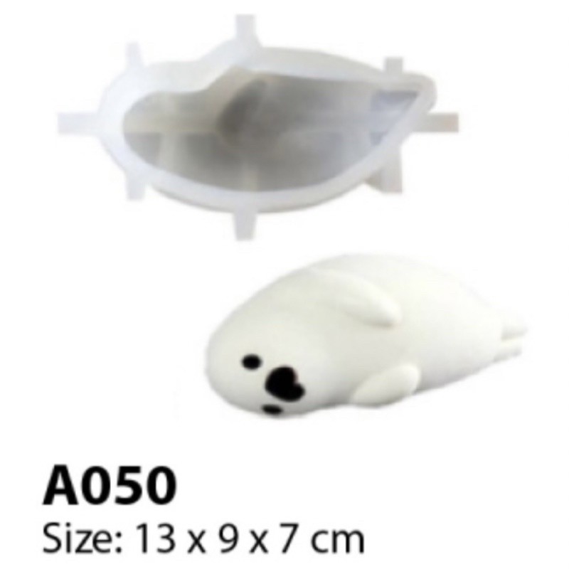 A0050 - Cetakan Silikon Cokelat Mold Fondant Puding Anjing Laut (TALK)