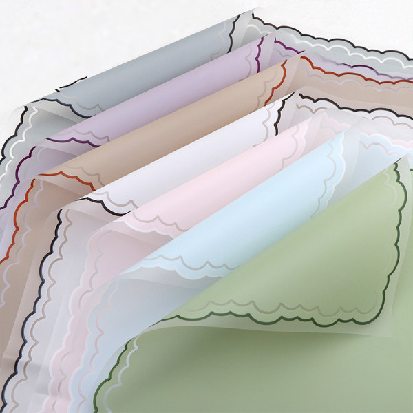 

One Paper - Flower Wrapping Paper Varian List Cloud Awan Frame Transparan Kertas Buket Bunga Cellophane Florist KB6180