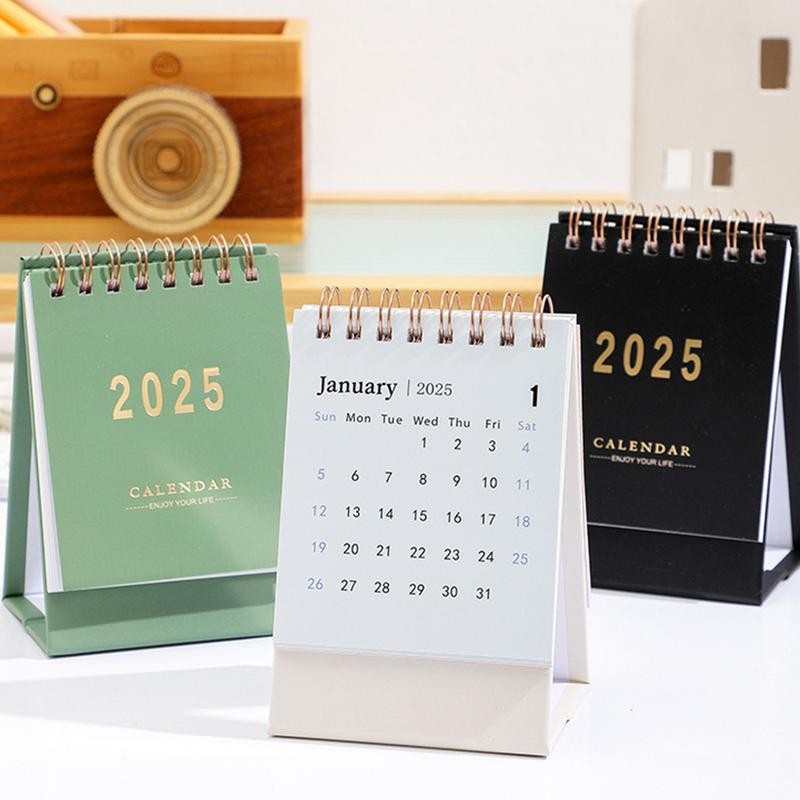 

Small Calendar For Desk 2025 Mini Simple Small Desk Calendar Pocket Portable Calendar Punch Plan Desktop Decoration Calendar