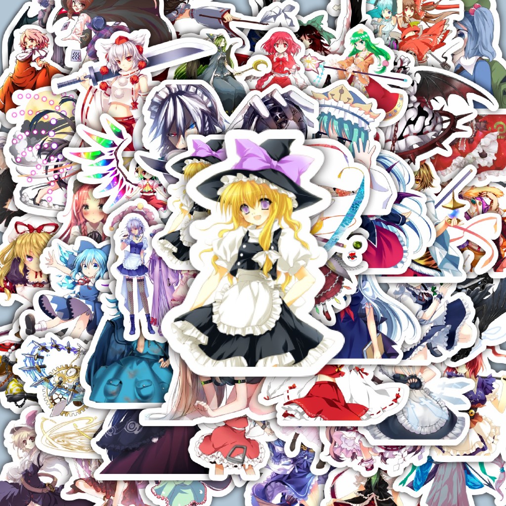

100PCS Lucu Stiker Game Series Touhou Project Karakter Mix 6 Stiker Aesthetic Stiker Anti Air Stikers Berperekat Waterproof sticker decal buat Motor Helm Buku Journal Koper Casing HP Laptop Botol Minum Hadiah anak