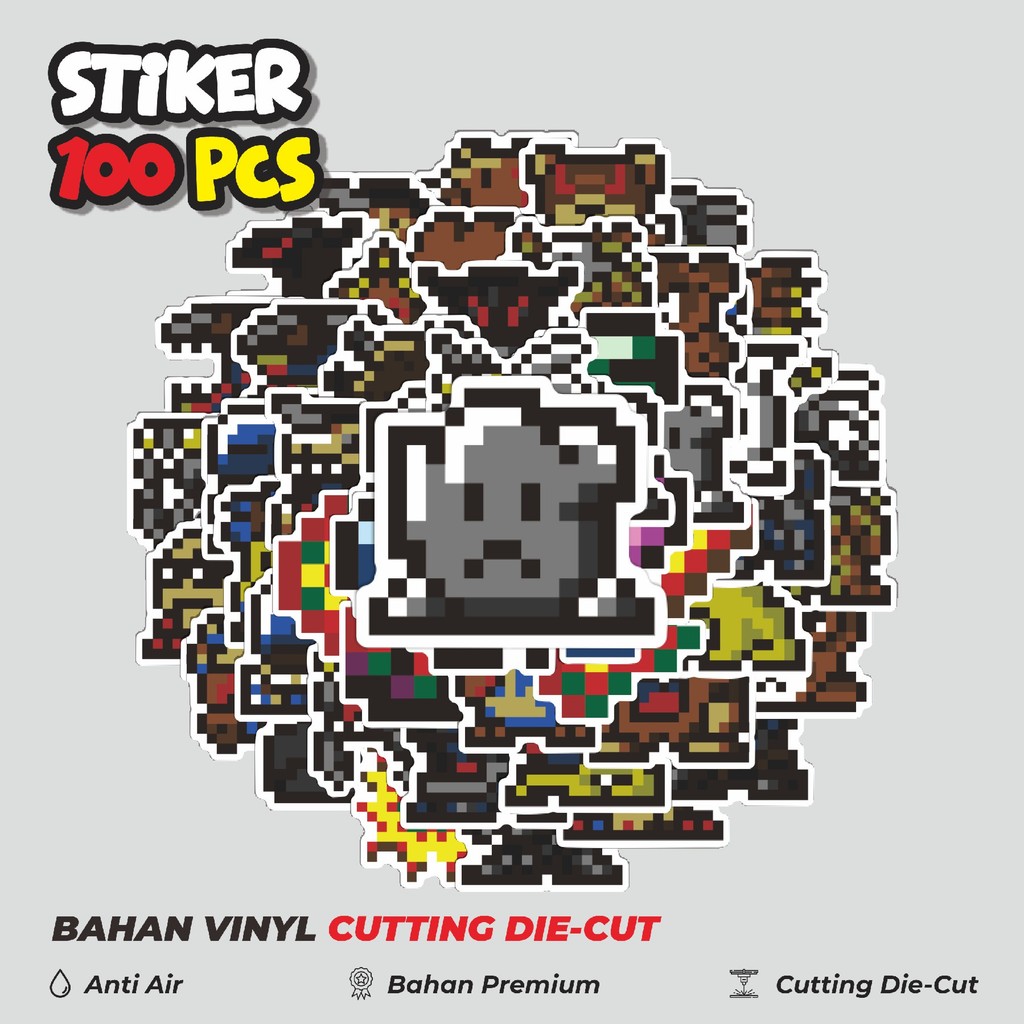 

Terbaru! 50 pcs Stiker Pixel Digimon V62 Dekorasi Lucu Kreatif untuk Notebook, Skateboard, HP