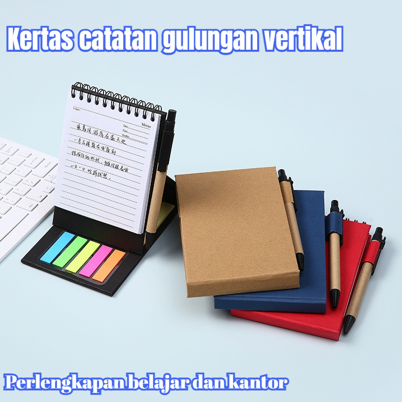 

Buku catatan lepas vertikal kertas catatan gulungan vertikal catatan tempel sobek tangan berwarna buku catatan pesan catatan tempel transparan multifungsi - belajar bekerja dan kantor