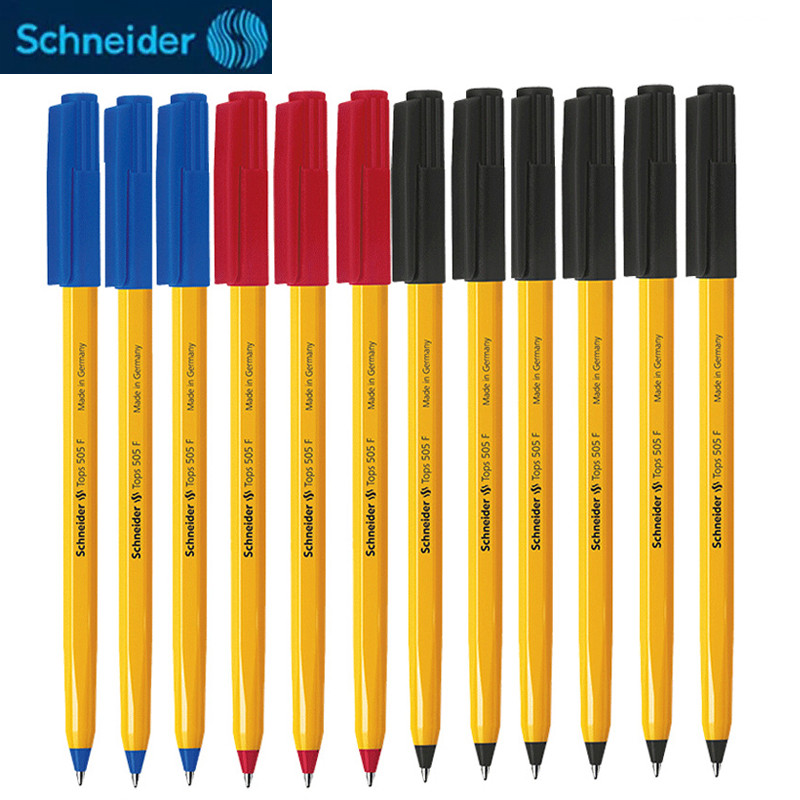 

Schneider TOPS 505F Gel Pens,Original German 0.5mm medium oil pen black red blue smooth ink flow,for writing,practice stationery