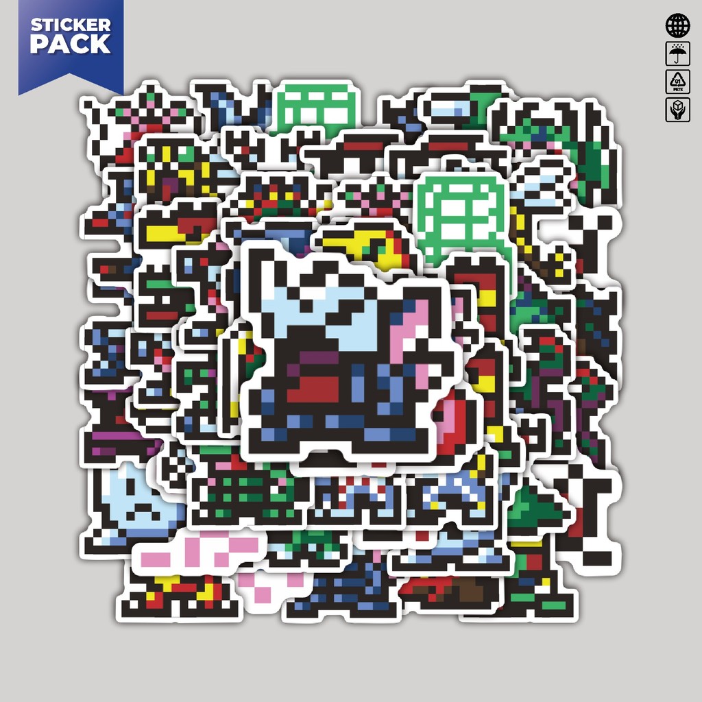 

[100PCS]Stiker Pack Stiker Pixel Digimon V22 Aesthetic Vinyl Anti Air Dekorasi Sticker Laptop Buku Journal Koper Helm Casing HP Gitar Helm Skateboard