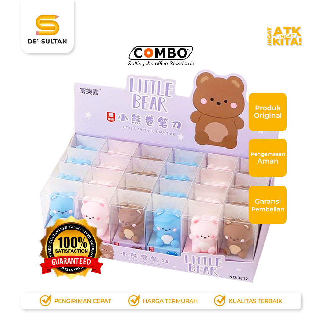 

COMBO RAUTAN TANGAN/ PENCIL SHARPENER BEAR 3812 (1PC)