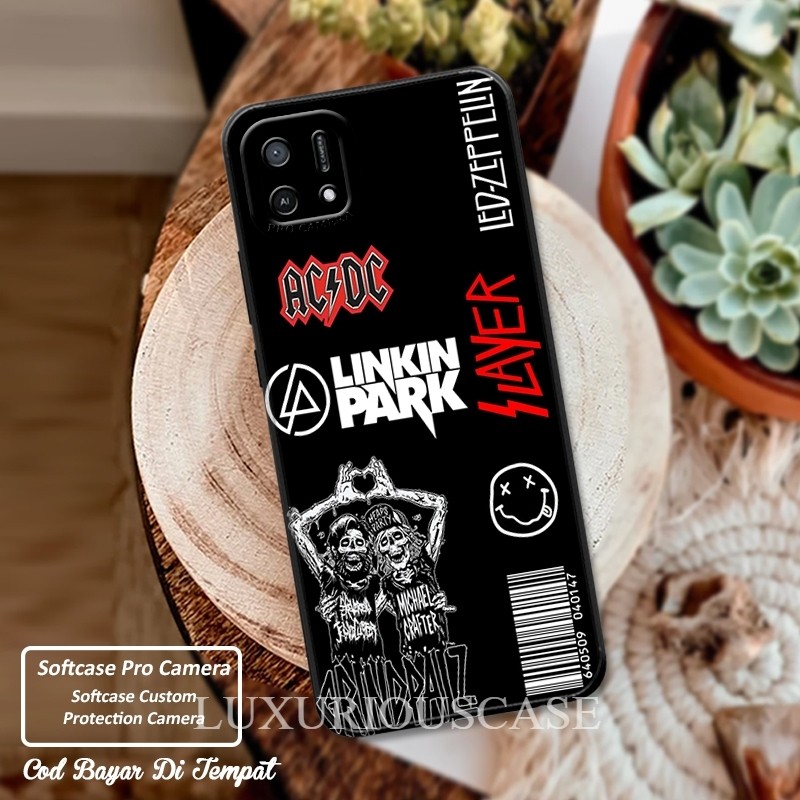 Softcase Pro Camera Case Hp OPPO A16K - OPPO A16E Fashion Softcase Case ACDC Terbaru  - Untuk Pria -