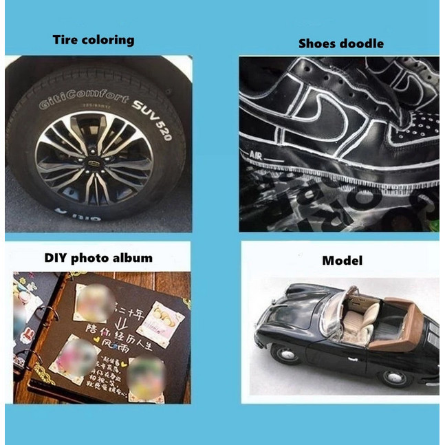 

1CLICK2BUY YIXIAOJIANDA Spidol Ban Permanen Oil Based Waterproof 5mm 5 PCS - 1159