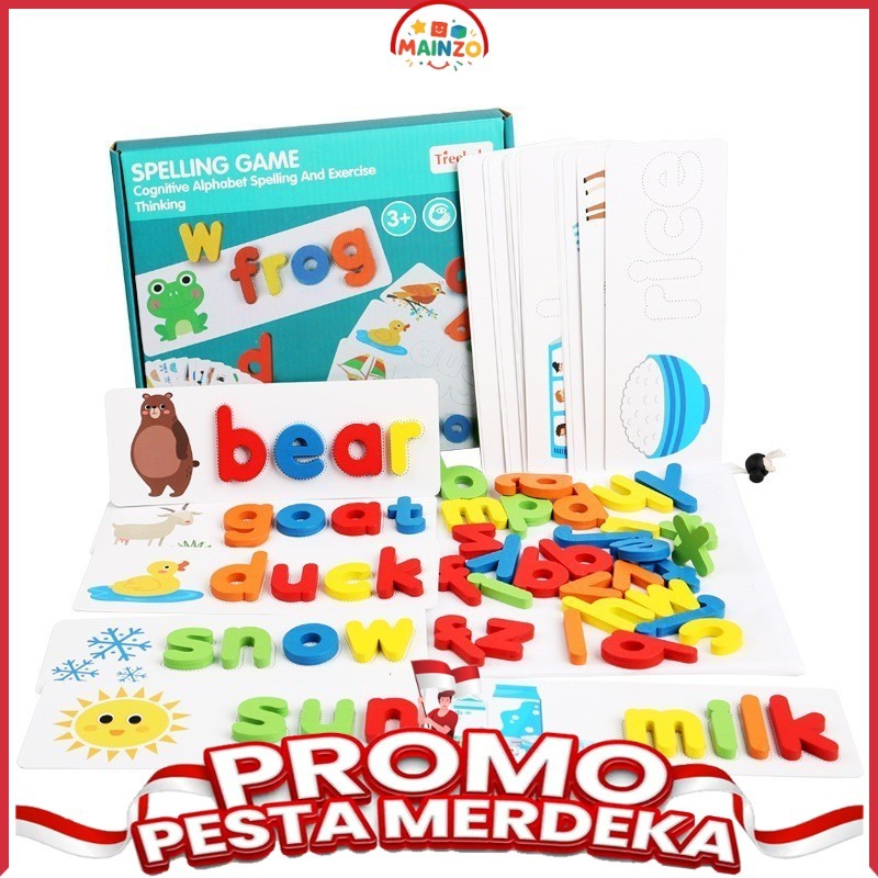 Mainan Edukasi Anak Menyusun Huruf Abjad Sesuai Tata Letak