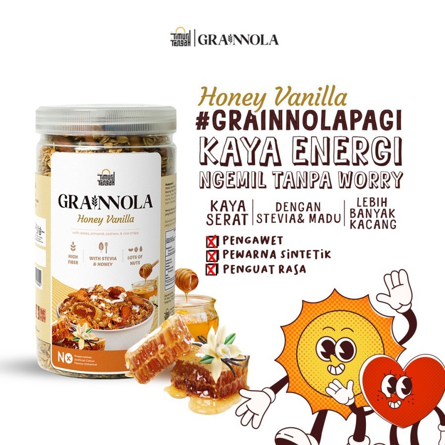 

Granola Vanilla 500 gr Timur Tengah Sereal Makanan Sehat High Quality