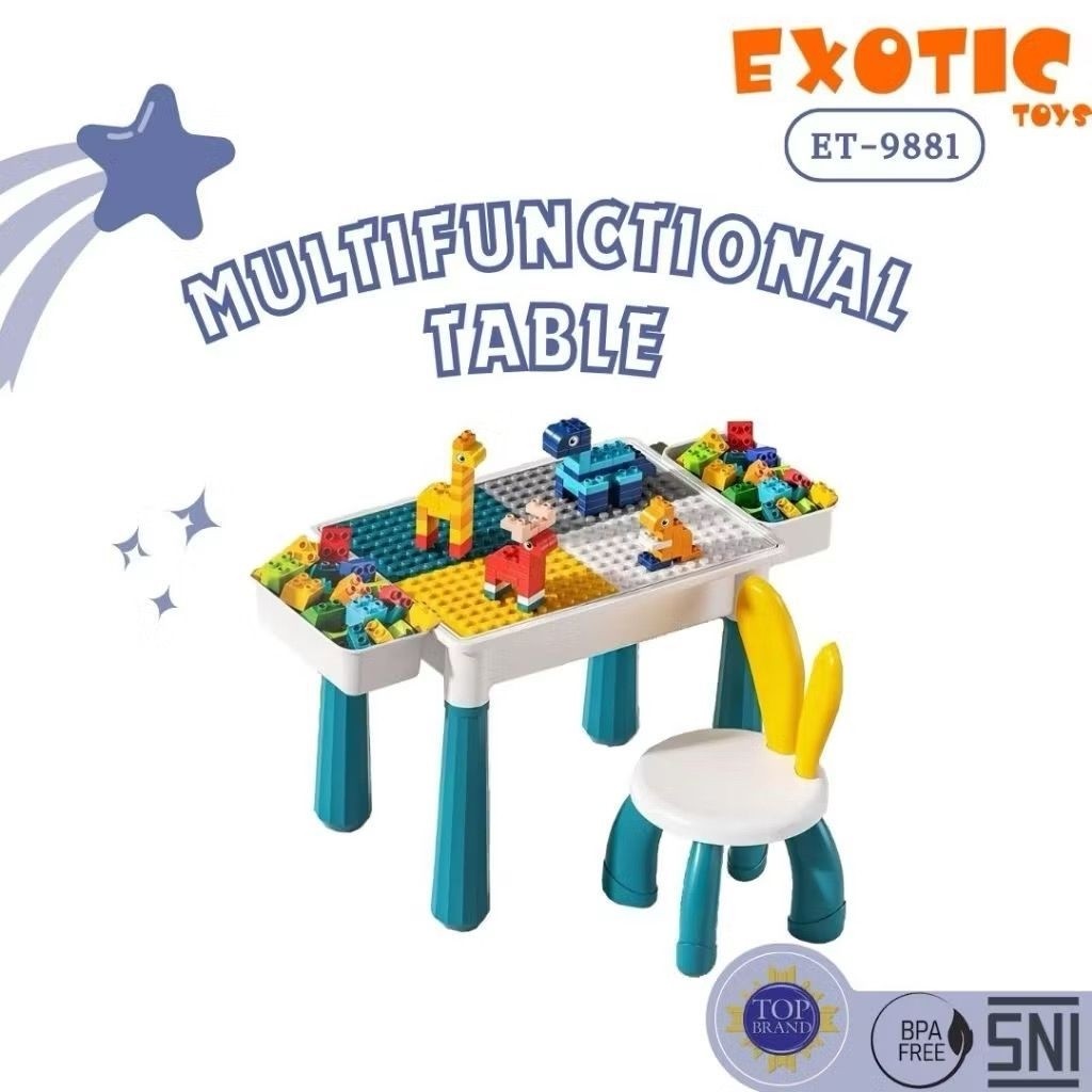 

Exotic Multifunctional Table ET 9881 - Meja Mainan dan Meja Belajar Multifungsi - Meja Anak