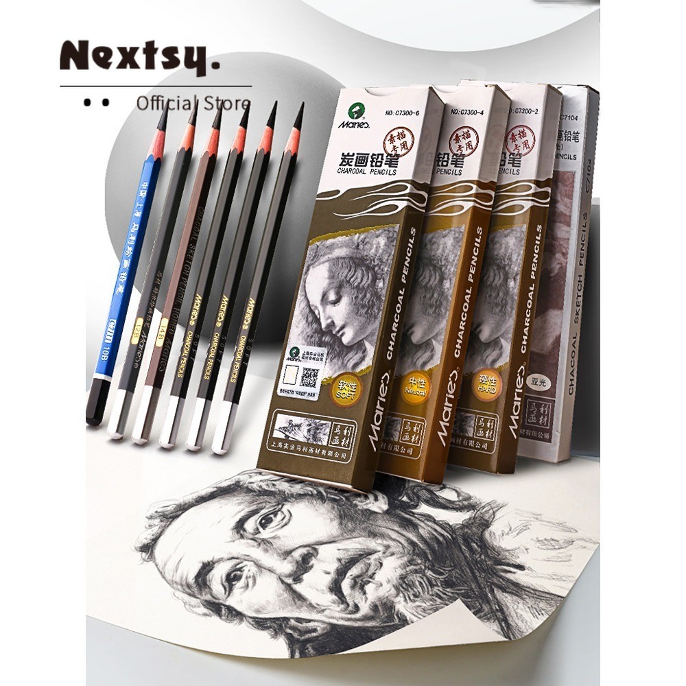 

Nextsy Pensil Profesional Sketch Charcoal Carbon Pencil Pensil Pensil Sketsa