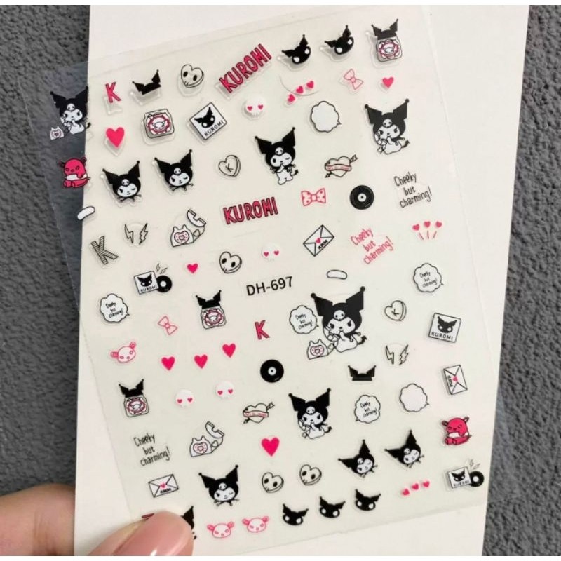 

Stiker kuromi / stiker pita gold /stiker pita black / sticker nail art pita / sticker kuku pita / nail art sticker