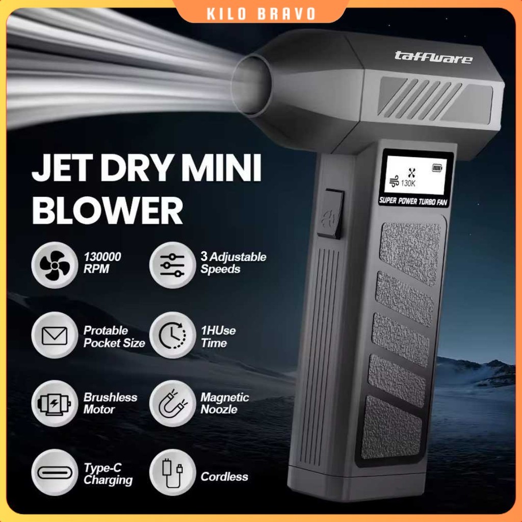 Taffware Mini Turbo Violent Air Blower Cordless Jet Portable 130000RPM - PAR-13