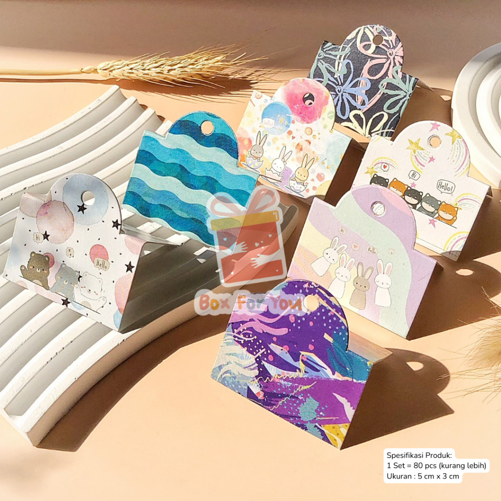 

sudah harga per pack Hang Tag Label aksesoris aesthetic kekinian terbaru