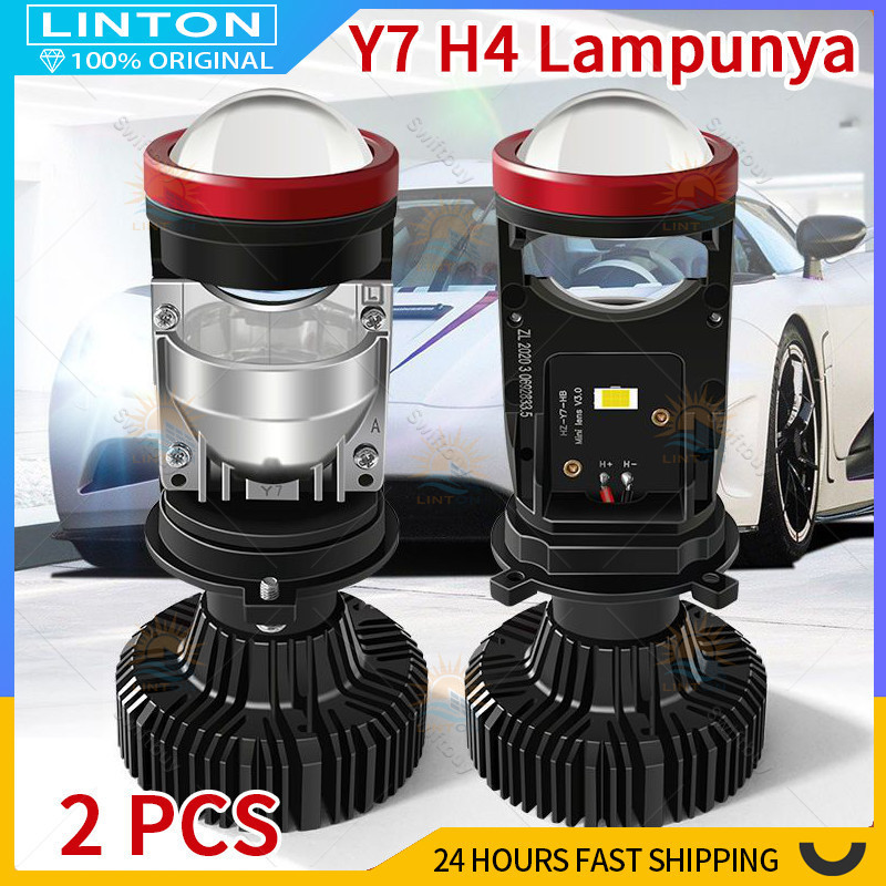 Projie Led Mobil Mini Projie Y7D H4 Mobil Super Terang Lampu Led Mobil Utama Kabut Headlamp Lampu Mo