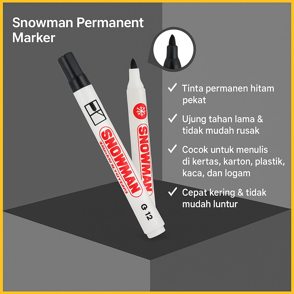 

Spidol Permanen Snowman (PCS) / Spidol Snowman / Spidol Warna G-12