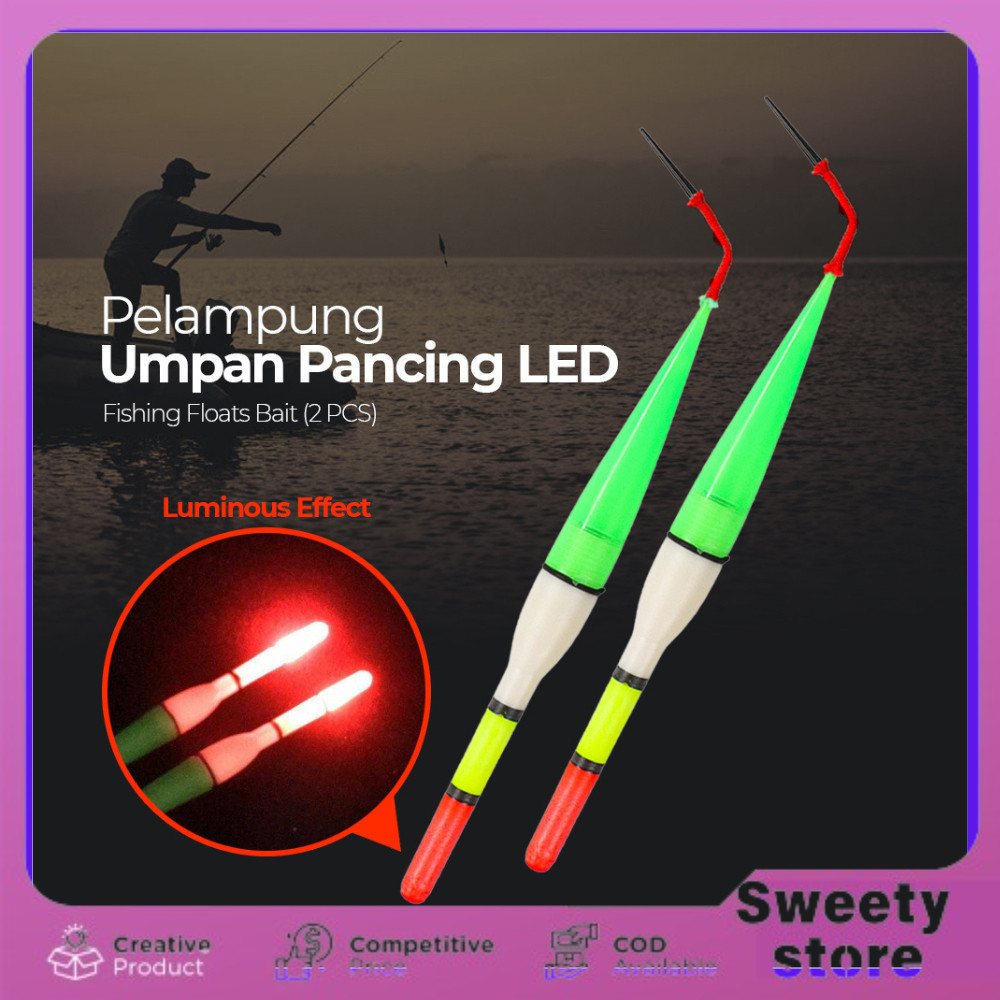 2PCS Pelampung Umpan Pancing LED Luminous Fishing Bait 2 PCS Pelampung Umpan Pancing LED-COD