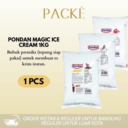 

Pondan Magic Ice Cream / Bubuk Es Krim Powder / Vanilla / Cokelat Kemasan 1KG